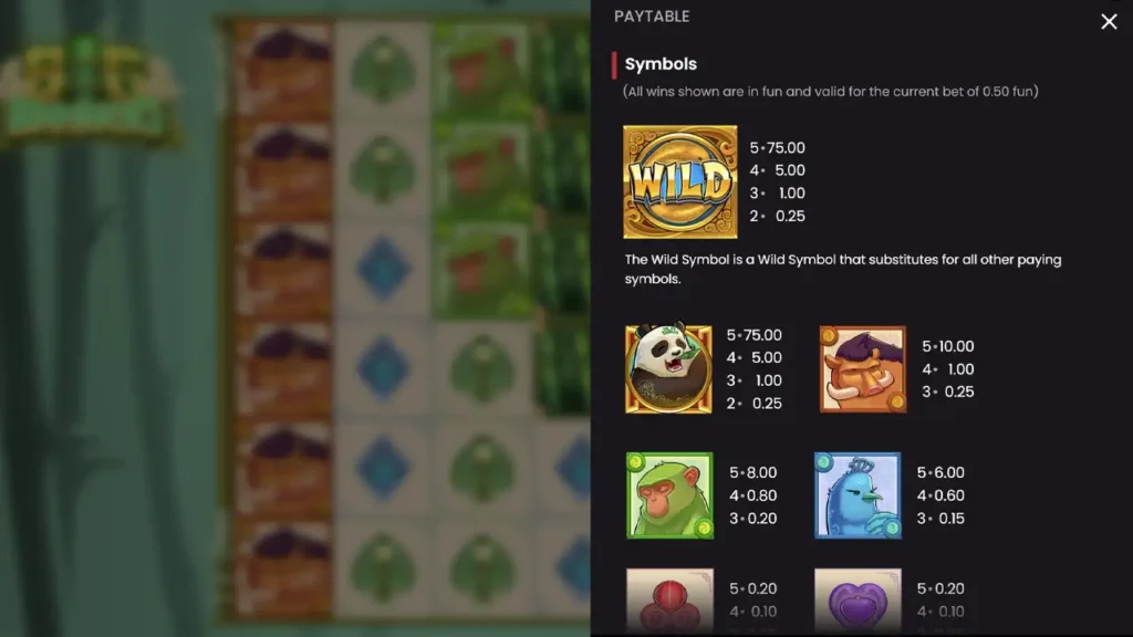 Ігрові символи Big Bamboo